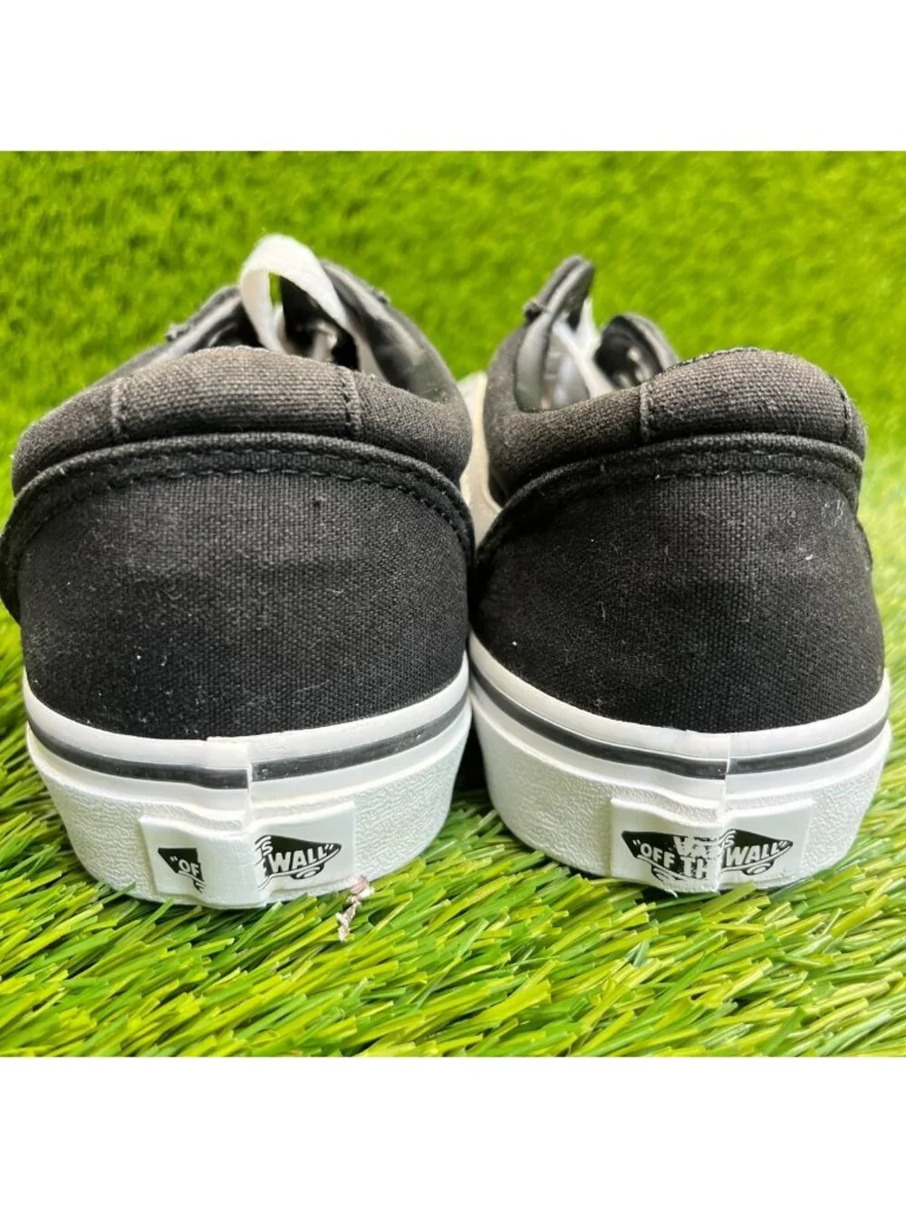 Vans Ward Womens Size 7 Black White Athletic Walking Skateboard Shoes Sneakers